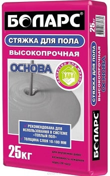 стяжка пола быстротвердеющая боларс